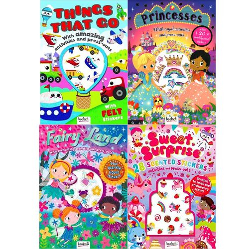 Felt/Jewel/Liquid/Scented Sticker :Busy Vehicles/Princess/Fairy Land/Sweet Surprise (Bookoli)