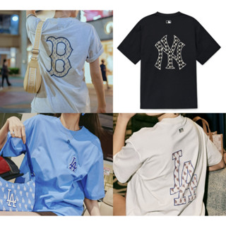 (3ATSM0233) เสื้อยืดแขนสั้น ลายโมโนแกรม สไตล์คลาสสิก