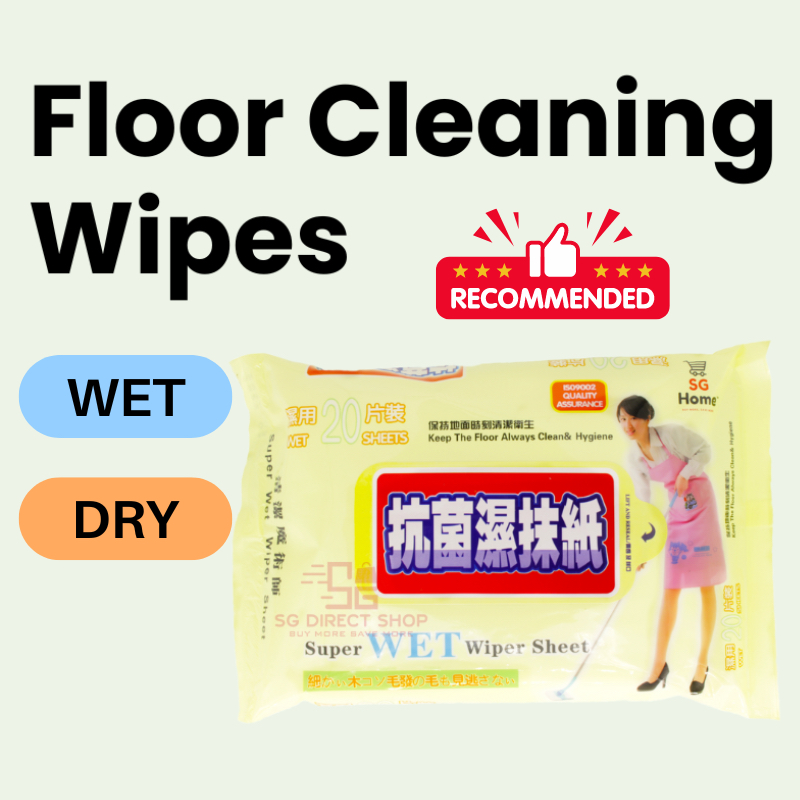 แบบใช้แล้วทิ้ง Floor WET & DRY Wipes 3M Sweeper Kit Compatible