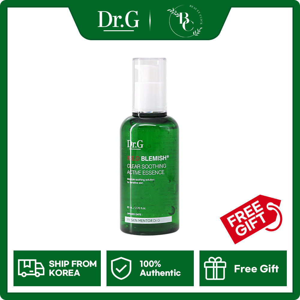 เฟซเอสเซ้นส์ Dr.G Red Blemish Clear Soothing Active Essence 80ml + ของขวัญฟรี