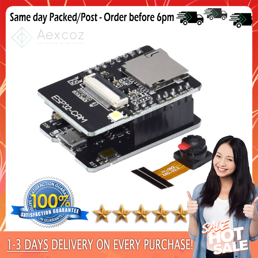 ESP32 CAM โมดูลกล้อง Micro USB พร้อม WIFI บอร์ดบลูทูธ IOT Hidden Spy Cam Home Arduino