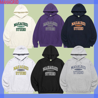 [MAHAGRID] เสื้อฮู้ดดี้ โลโก้ คอลเลจ / 6 สี / สีแดงกํามะหยี่ วินดี้ ปิ๊ก / สเปรย์ สําหรับเด็ก / ของแท้ 100% / สินค้าเกาหลี / ทุกวัน