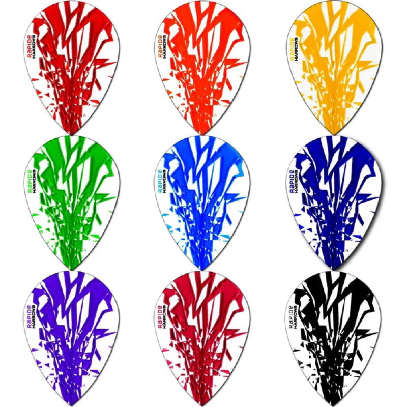 Harrows Rapide Flights [Teardrop] • 100 Microns • Dart Flights • SGDARTS
