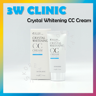 [3W Clinic] ซีซีครีม ไวท์เทนนิ่งคริสตัล SPF50+ PA+++ 50 กรัม สีเบจธรรมชาติ