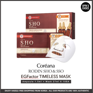 [COREANA] RODIN SHO&amp;SSO EGFactor TIMELESS MASK PACK &amp; AMPOULE 10EA