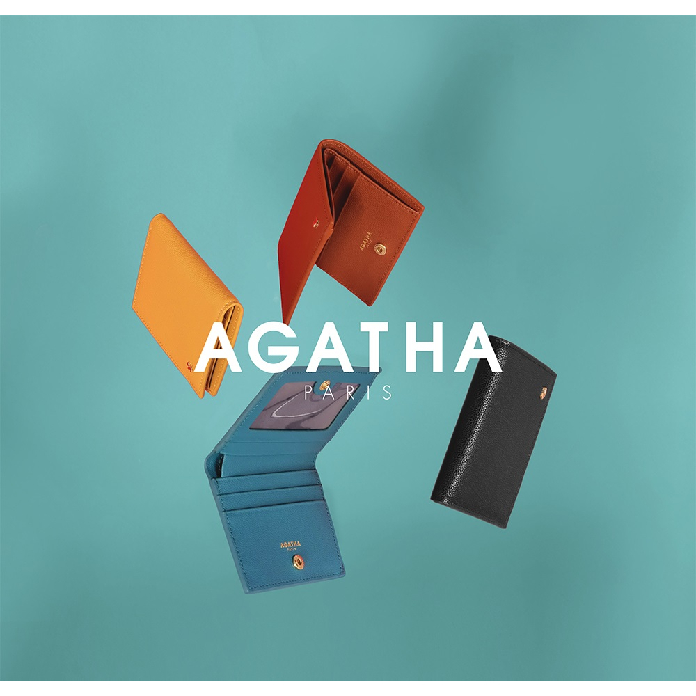 Agatha PARIS กระเป๋าสตางค์หนัง ใบสั้น ขนาดเล็ก [AGTB136-001]