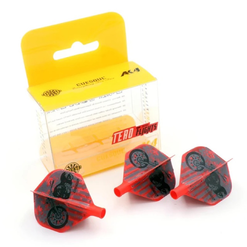 ลูกดอก Cuesoul • Tero Flights Motor Red [มาตรฐาน] • Dart Flights • SGDARTS
