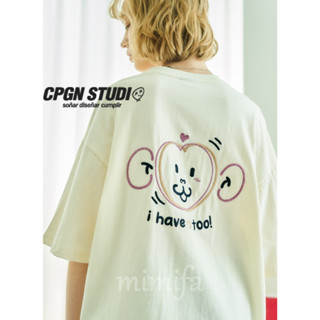 [CPGN Studio] เสื้อยืดแขนสั้น ปักลายลิงหัวใจ