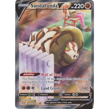 การ์ดโปเกมอน TCG Sandaconda V SS Fusion Strike 52/264 Alternate Art Ultra