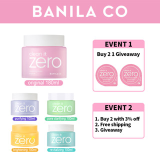 BANILA CO Clean it Zero Cleansing Balm 100ML | 180ML | Original | Purifying | Revitailzing | Pore Clarifying | Nourishing