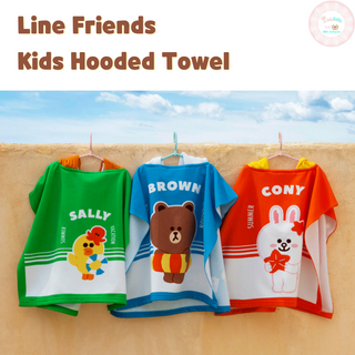 Line Friends ผ้าขนหนูไมโครไฟเบอร์ ผ้าขนหนูชายหาด ผ้าขนหนูอาบน้ํา ผ้าขนหนูว่ายน้ํา กลางแจ้ง ตั้งแคมป์ เดินทาง แห้งเร็ว เสื้อคลุมอาบน้ํา ผ้าห่ม Brown Cony Sally