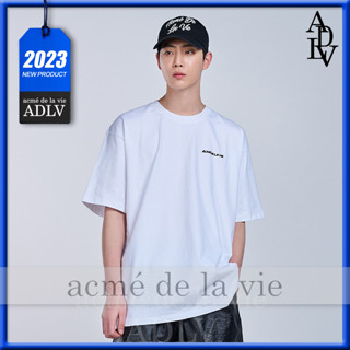 ✿ Acme de la vie ✿ Adlv เสื้อยืดคอกลม แขนสั้น พิมพ์ลายนูน สไตล์เกาหลี สําหรับผู้หญิง และผู้ชาย 2023SS