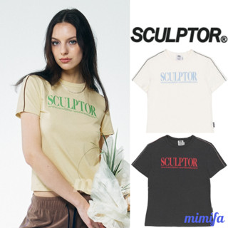 Sculptor เสื้อครอปท็อป ท่อโลโก้ คลาสสิก