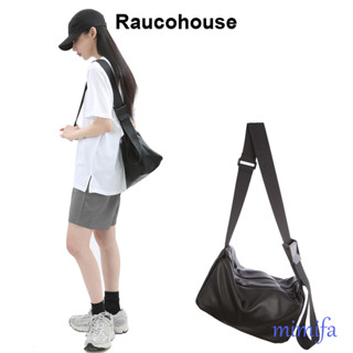 Raucohouse กระเป๋าหนังสะพายข้าง ทรงลูกบาศก์