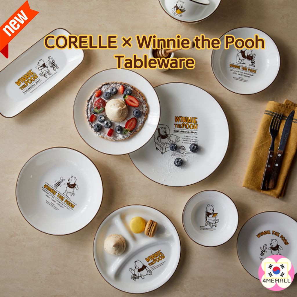 Corelle × Winnie the Pooh ชุดจานชาม ลายตัวละครบนโต๊ะอาหาร