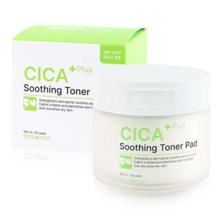 [Foodaholic] Cica Plus Soothing Toner Pad 180 มล. / 60 แผ่น