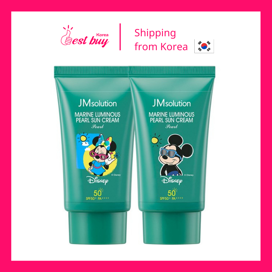 Jm Solution Disney ครีมกันแดด ไข่มุก สีฟ้า รูปมิกกี้ มินนี่ 50 มล. 2 ชิ้น