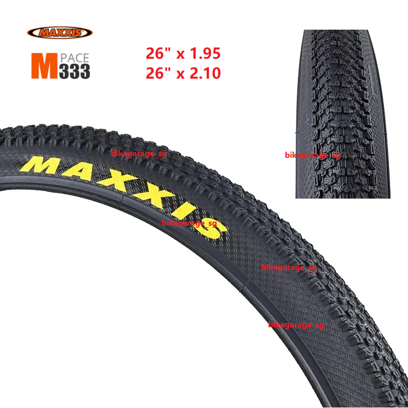 [ผู้ขาย SG] MAXXIS Pace M333 ยาง 26 นิ้วจักรยานเสือภูเขา Tyre จักรยานภูเขา 60 TPI Anti-Puncture ล้อน้ําหนักเบา