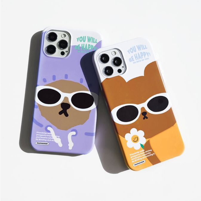 【 เคสมือถือเกาหลี 】ปกป้อง, แข็ง, โปร่งใส, เจลลี่, รับบัตร, ไอเท็มคู่, ออกแบบสัตว์น่ารัก, หมี, ไอโฟนที่เข้ากันได้, ซัมซุง กาแลคซี 14 13 12 11 pro max mini