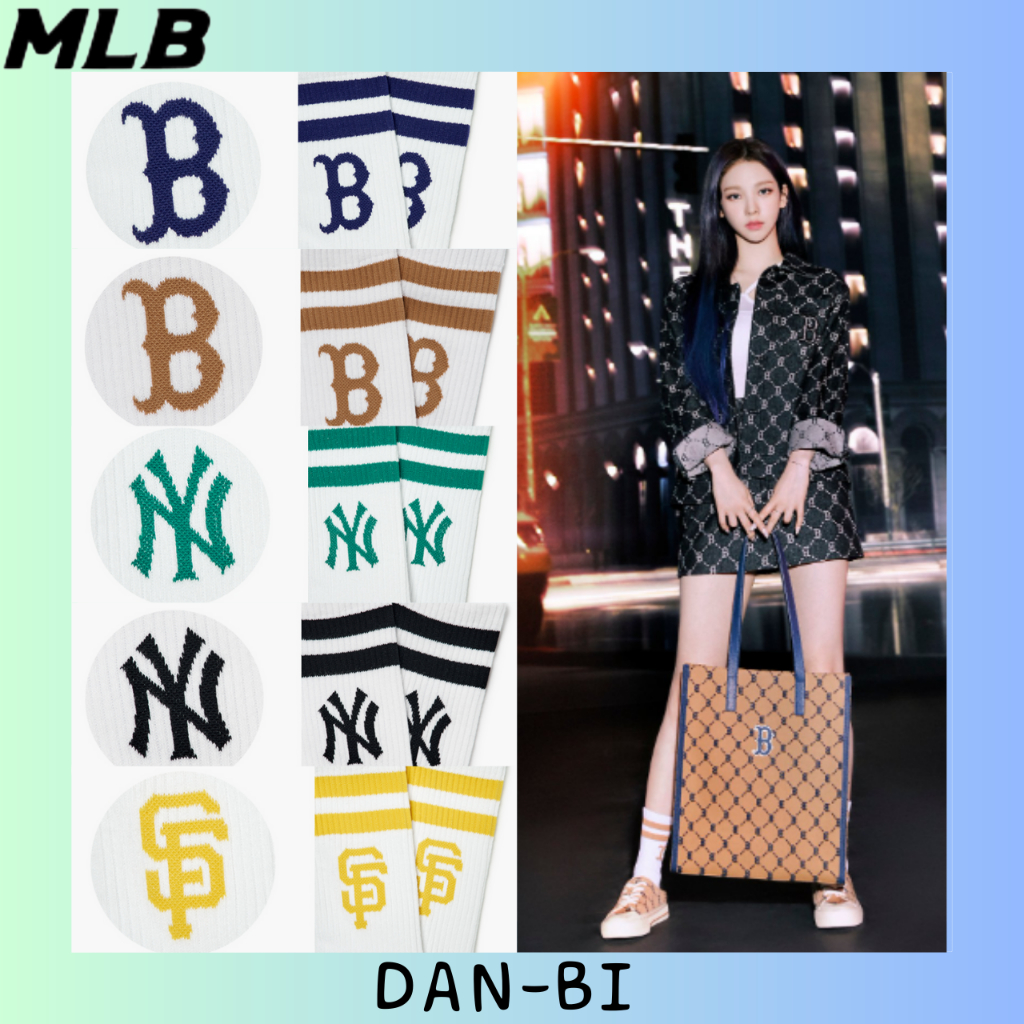 [MLB] ถุงเท้ากีฬา ลายโลโก้ ขนาดใหญ่ 3TEAMS 6COLORS 2SIZE / [AESPA] KARINA PICK DAILY SOCKS