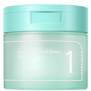 Numbuzin No.1 Centella Re-leaf Green แผ่นโทนเนอร์ 190 มล. (70 แผ่น)