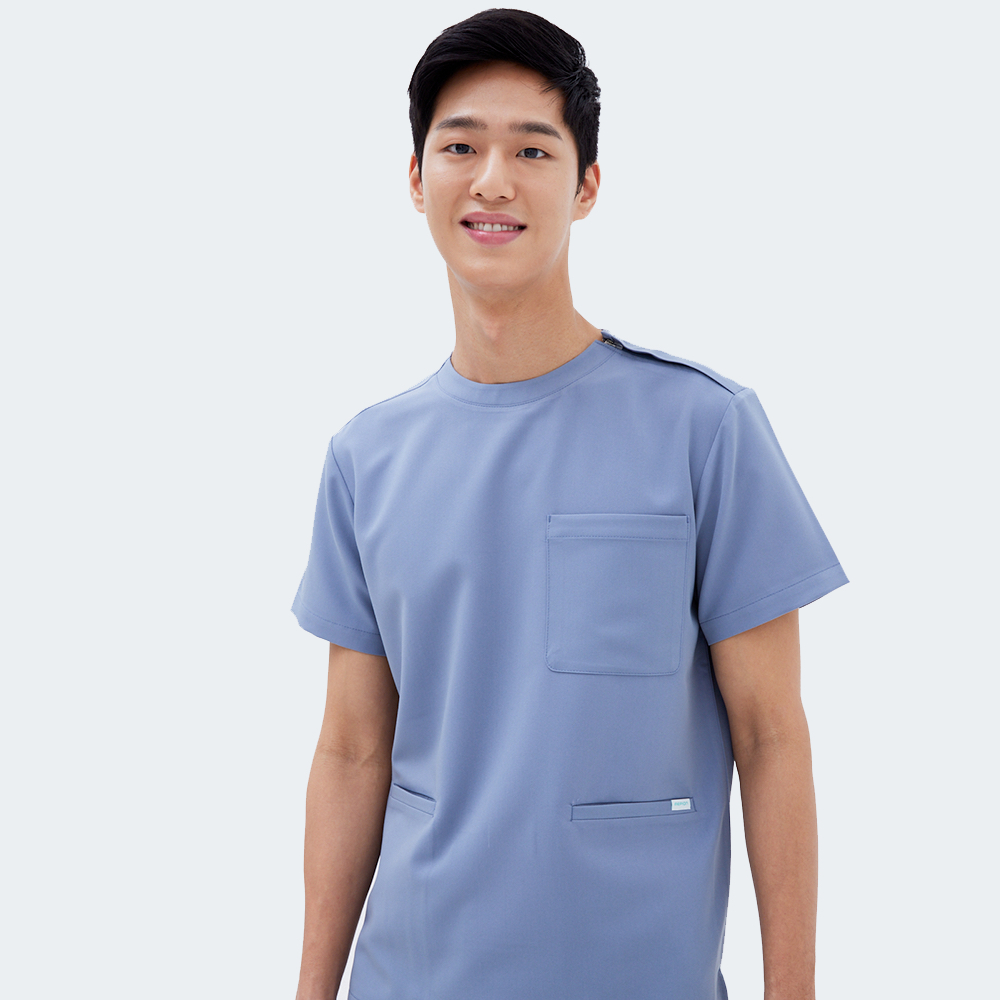 Aepion GALEN เสื้อคอกลม สีน้ําเงินเข้ม สําหรับผู้ชาย