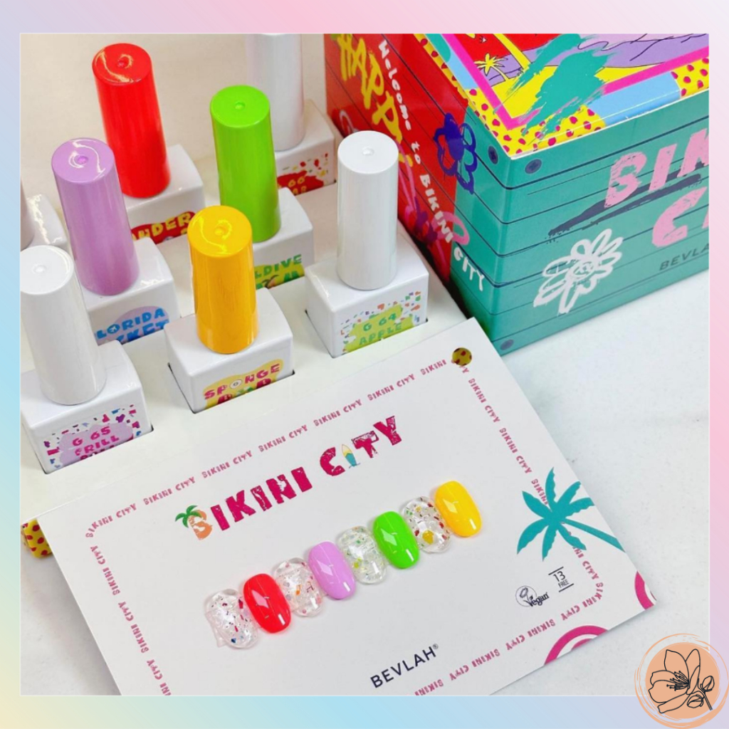 BEVLAH x Bikini City 8 Color Set Color Glitter Nail