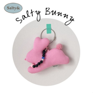 [Salty &amp;] พวงกุญแจกระต่าย สีดํา_Bag charm_pink