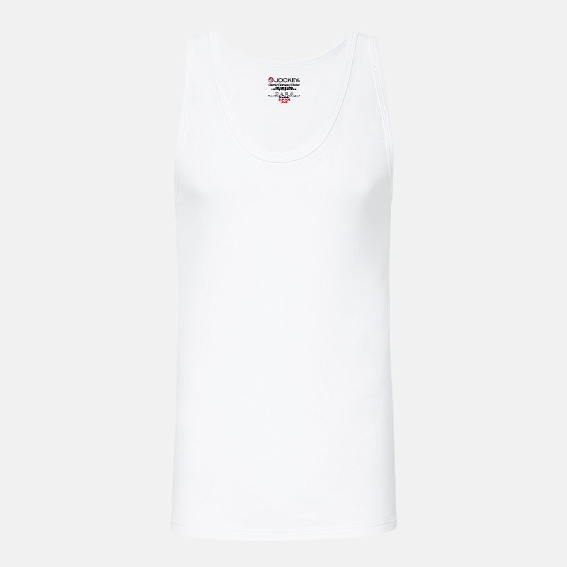 Jockey 1 ชิ้นผู้ชายคลาสสิก Ribbed ถักเสื้อกล้ามผ้าฝ้าย 1613