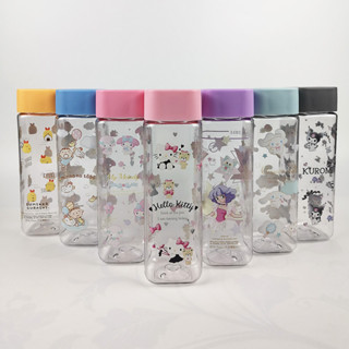 Sanrio Kitty Melody Kuromi Cinnamoroll Minna no Tabo Cremy Mami Crayon Shichan 450ml BPA Freee Water Bottle 230450