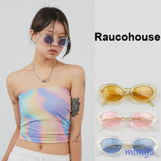 Raucohouse แว่นตากันแดด กรอบใส ทรงกลม (UNISEX)