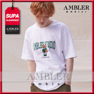 ★ แก้วน้ํา ★ Basketball BEAR เสื้อยืด แขนสั้น คอโอเวอร์ฟิต ลาย UNISEX AS1003 2023SS สไตล์เกาหลี