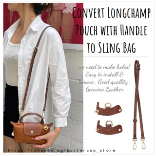 อะไหล่แปลง และสายคล้อง สําหรับ Longchamp Pouch พร้อมที่จับ กระเป๋าสะพายไหล่ สะพายข้าง แปลงจากมือ