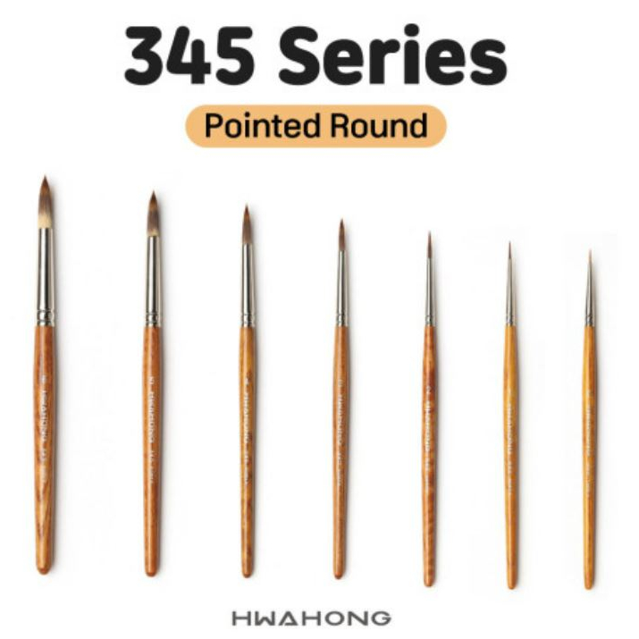 [ผลิตในเกาหลี] Hwahong Artist's Detailed Brush-345 Series