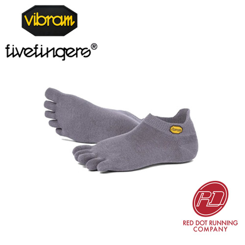 Vibram Five Fingers - No Show Toe Socks - สีเทา