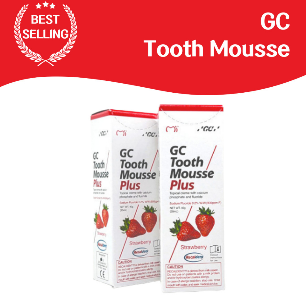 [GC] ครีมคาร์บอนฟลูออโรคาร์บอน GC Tooth Mousse (40 กรัม) Basic Plus Chirin Prevention Fluoride Whitening Teeth Nutrition Cream