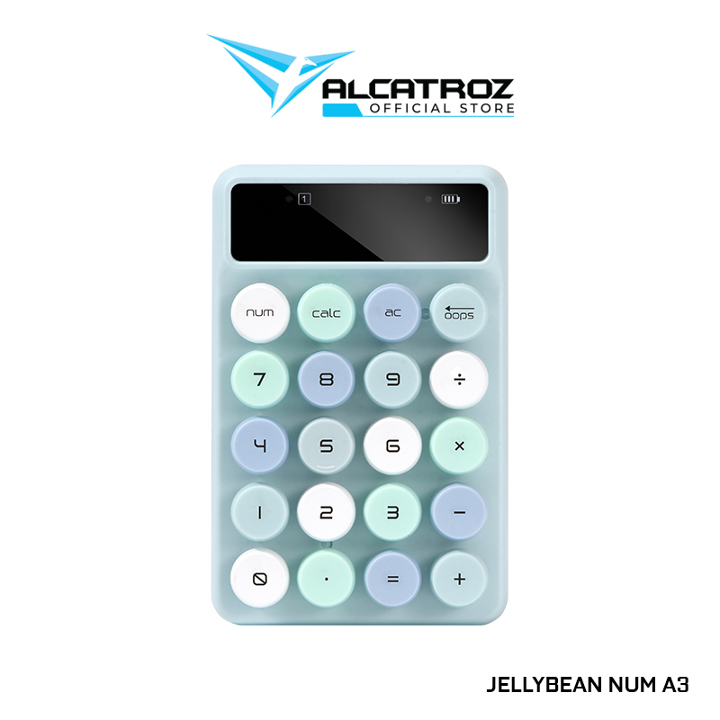 Alcatroz JellyBean Num A3 Bluetooth Number Pad 2.4G ไร้สายสําหรับเดสก์ท็อปและแล็ปท็อป