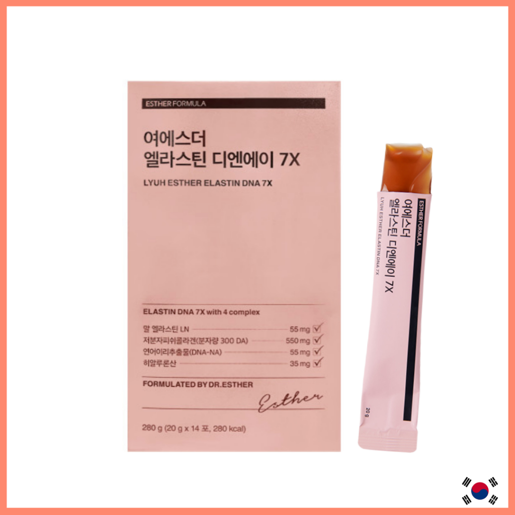 [Esther Formula] Elastin DNA 7X with 4 complex 20g x 14ea Low molecular fish collagen jelly stick hy