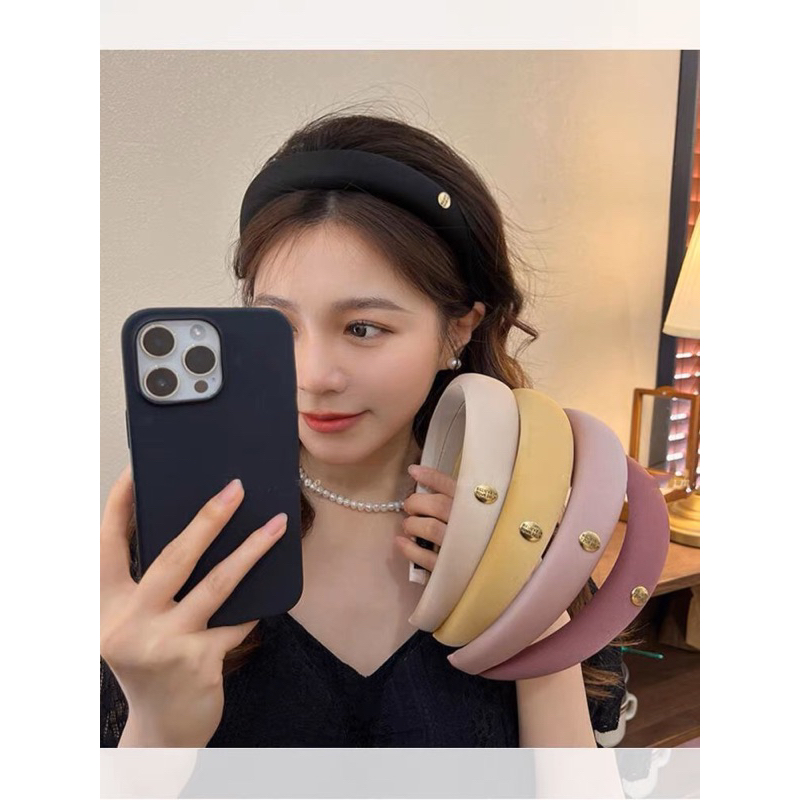 ️SG ️Sweet Girl ที่คาดผมฟองน้ําสี high skull top อารมณ์ที่คาดผมหรูหรา