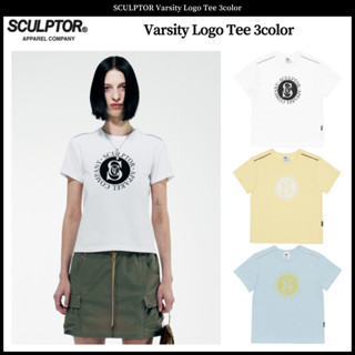 Sculptor เสื้อยืด ลายโลโก้ Varsity 3 สี