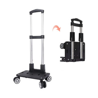 Light Foldable Trolley Cart With Wheels | Universal Backpack Grocery Shopping Bag Cart Bracket - SG Stock