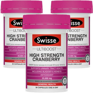 Swisse Ulti Boost High Strength Cranberry 25000mg แคปซูลต่อหน่วย / Jeong × จํานวน 30 เม็ด × 3 ชิ้น