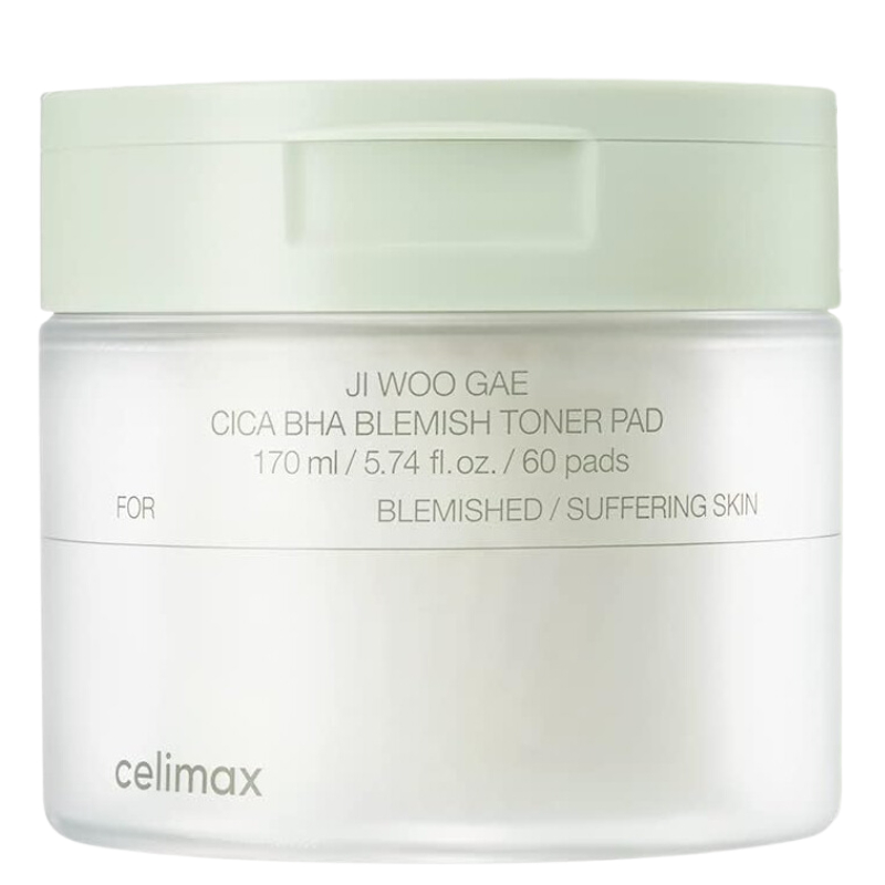 Celimax Ji Woo Gae Cica BHA Blemish Toner Pad (60 แผ่น)