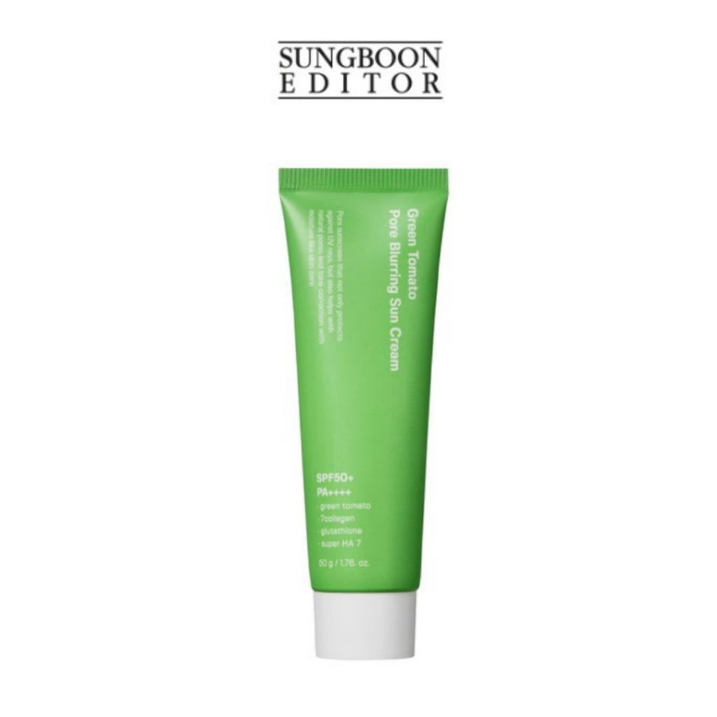 Sungoon Editor Green Tomato Pore Blurring Sun Cream SPF50+ สุดยอดครีมกันแดดสําหรับผิวไร้ที่ติ | ความ