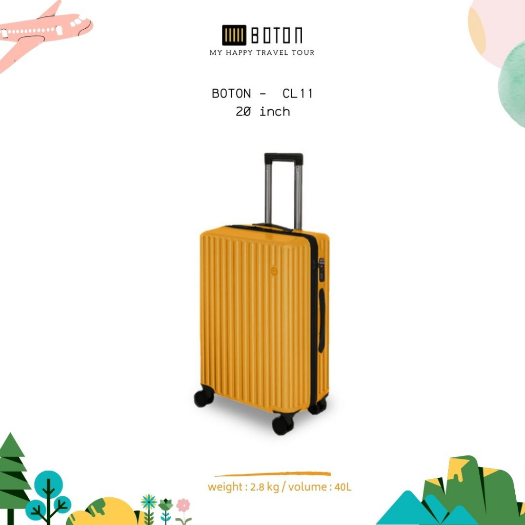 [สินค้าเทรนด์เกาหลี] กระเป๋าเดินทางสปินเนอร์ โพลีคาร์บอเนต ABS 24 นิ้ว ทนทาน สีเหลือง