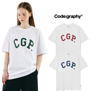 [CODEGRAPHY Cgp] เสื้อยืด แขนสั้น พิมพ์ลายโลโก้ เรียบง่าย