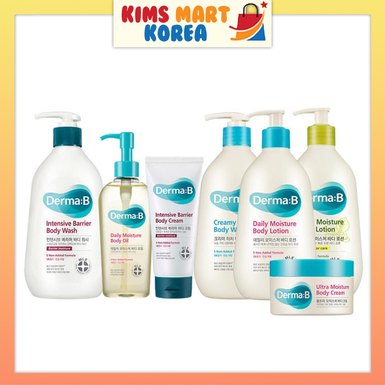 Derma: B Derma B Daily Moisture Body Lotion, Body Oil, Creamy Touch Body Wash, Ultra Moisture Body C