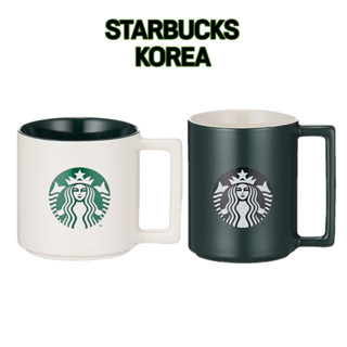 [Starbucks Korea] แก้วมักไซเรน ทรงสี่เหลี่ยม ขนาด 355 มล. 473 มล.