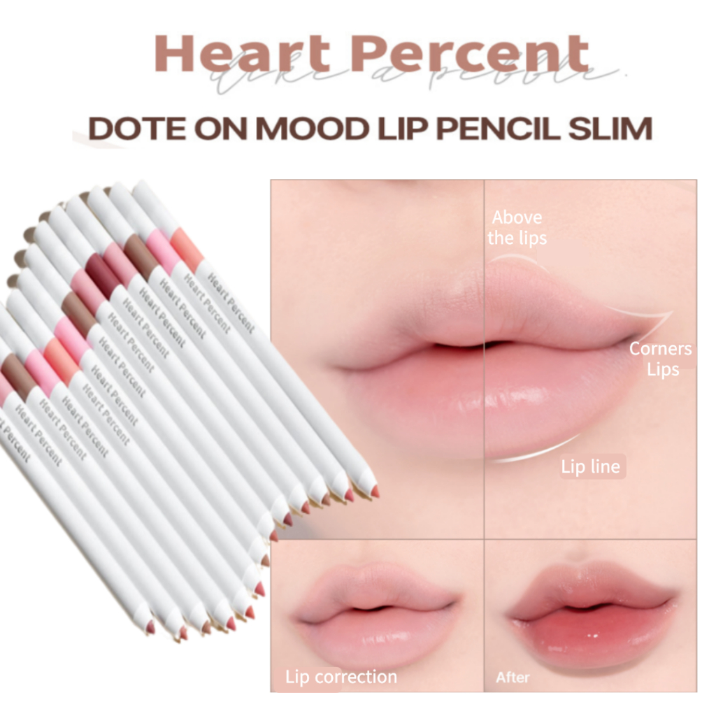 [Heart Percent] 2024 ดอทออน มูด ลิปเพนซิลสลิม 0.4 กรัม 5 สี | ไลน์ลิปเนอร์ 3.5 มม. ลอนช์ / การแก้ไขเ