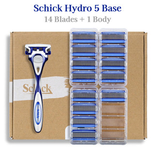 Schick Hydro5 Base มีดโกน 14 ใบมีด + ด้ามจับ 1 ชิ้น / ชุด สะดวกสบาย ทําความสะอาดง่าย / จากโซลเกาหลี